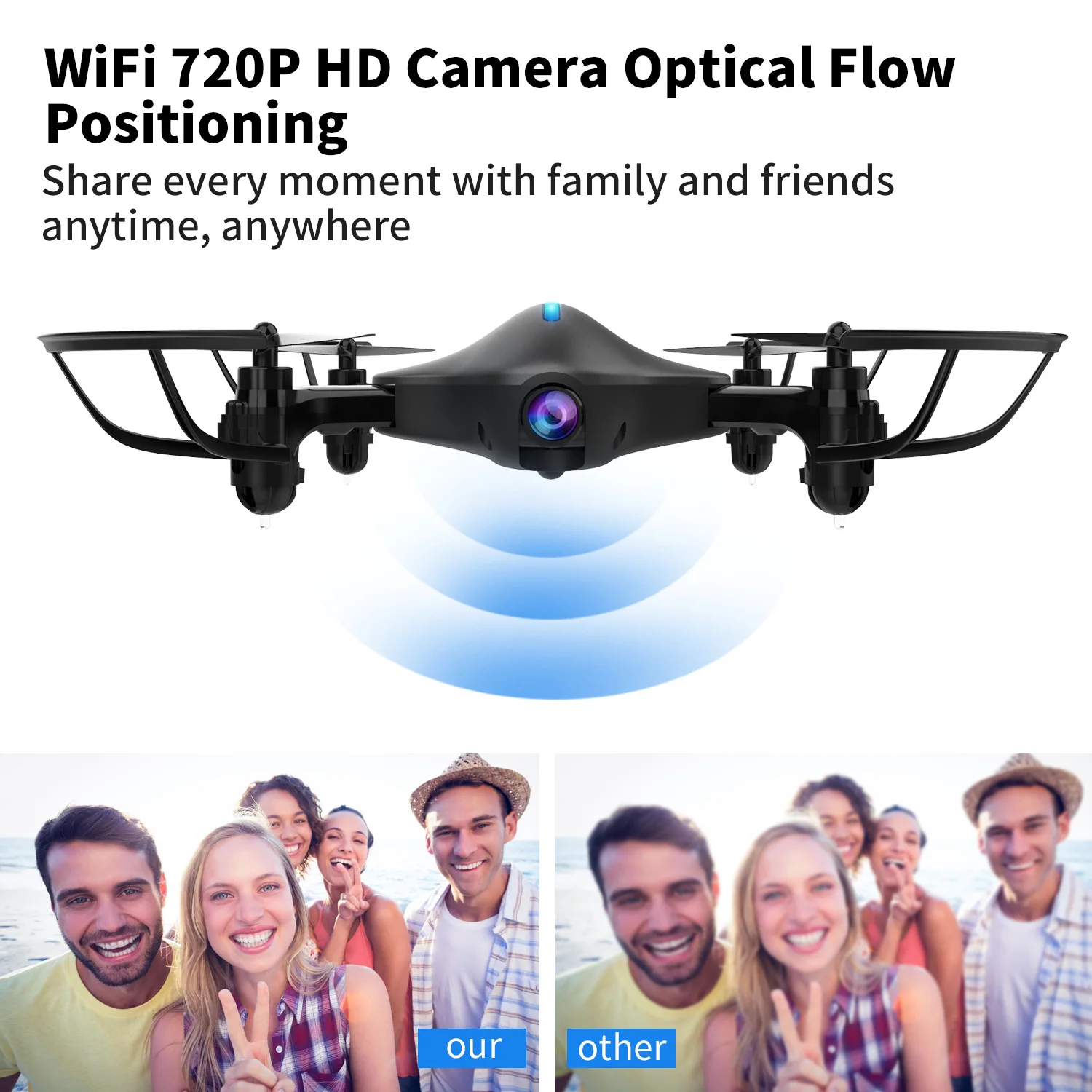Дрон ATOYX с камерой HD 4K широкоугольный мини RC Квадрокоптер 720P FVP WIFI высокий 4CH