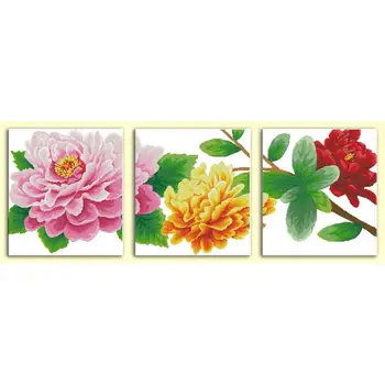 

Fortune Comes with Blooming Cross Stitch Joy Sunday Painting 11CT 14CT Cross Stitch DMS Printed Pattern DIY Embroidery Sets