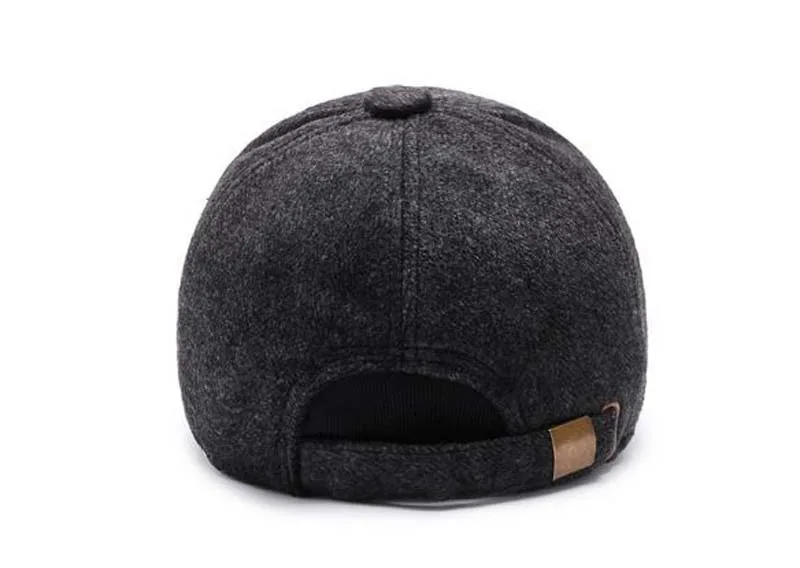 XEONGKVI осенне-зимняя шерстяная ткань брендовая бейсбольная Кепка Snapback хлопковая шапка-бомбер для мужчин среднего возраста Кепка с козырьком каскетка