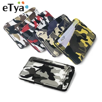 

eTya Thin Slim Leather Wallet Credit ID Card Holder Purse Money Case for Men Women Fashion Bag Coin Wallet