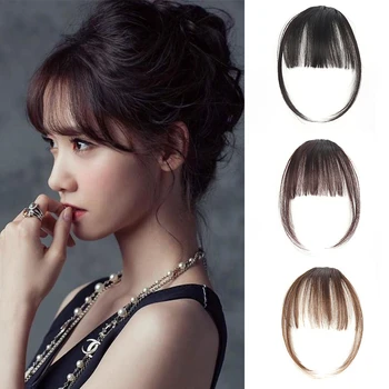 

Women Beauty Mini Fake Hair Clip Air Bangs Wig Thin Translucent Trace Invisible Bangs