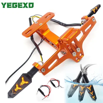 

For KAWASAKI KLE 500 ZX6R 2006 NINJA 300 ER6F Z900 Z1000SX ZZR 400 Motorcycle License Plate Holder Motorbike Moto Accessories