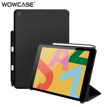 Для iPad 10,2 Чехол iPad 7-го поколения с карандашом Держатель подставка чехол для iPad 10,2 дюймов A2200 A2198 Smart Auto/Sleep Funda
