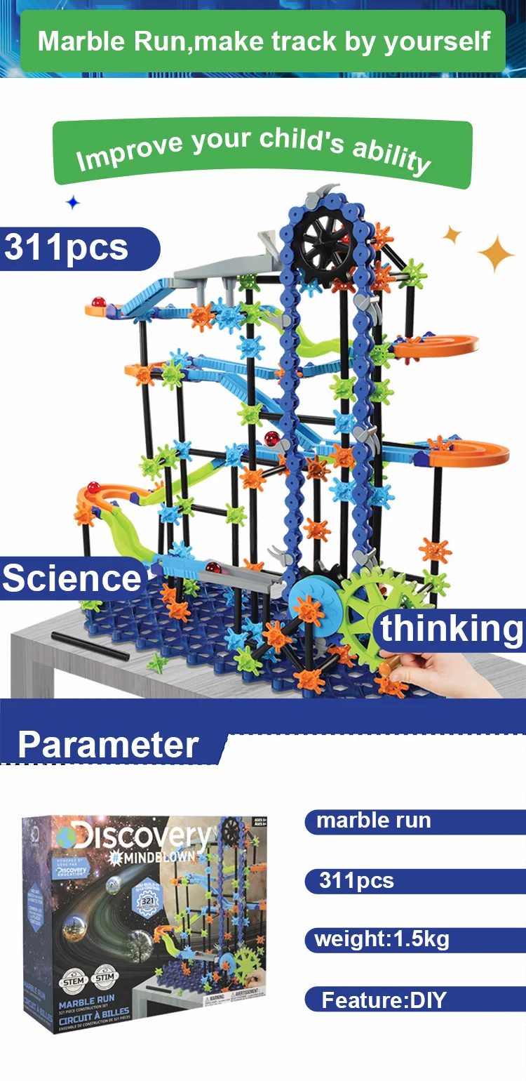 Трек marble Run Строительные блоки marble s цепи лабиринт шары цепи треки marble работает лифт блоки игрушки для детей DIY