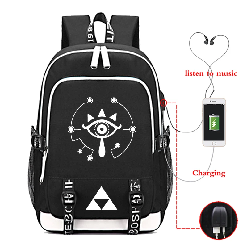 

The Legend of Zelda Backpack Teens Kid Boys Girls School Bag Children Travel Backpack Large Capacity Backpack USB Charging Bag