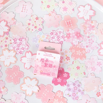 

Cherry Blossom painting Festival series Kawaii Cute Sticker Custom Stickers Diary Stationery 45 pcs