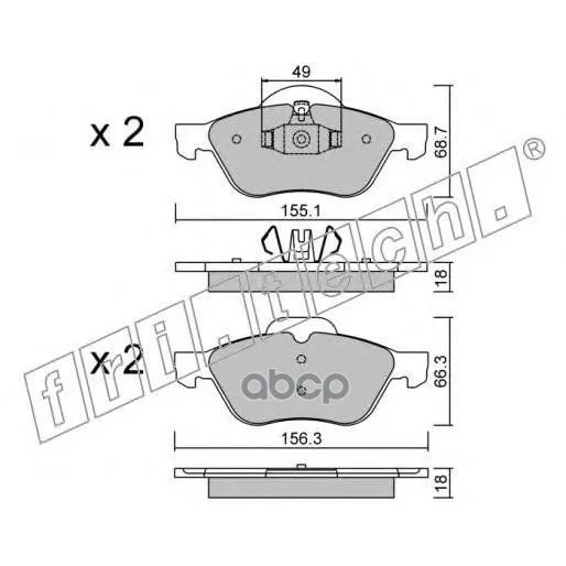 Колодки Тормозные Дисковые Передние(Ate) Renault Clio Iii 344.1 fri.tech. арт. 344.1