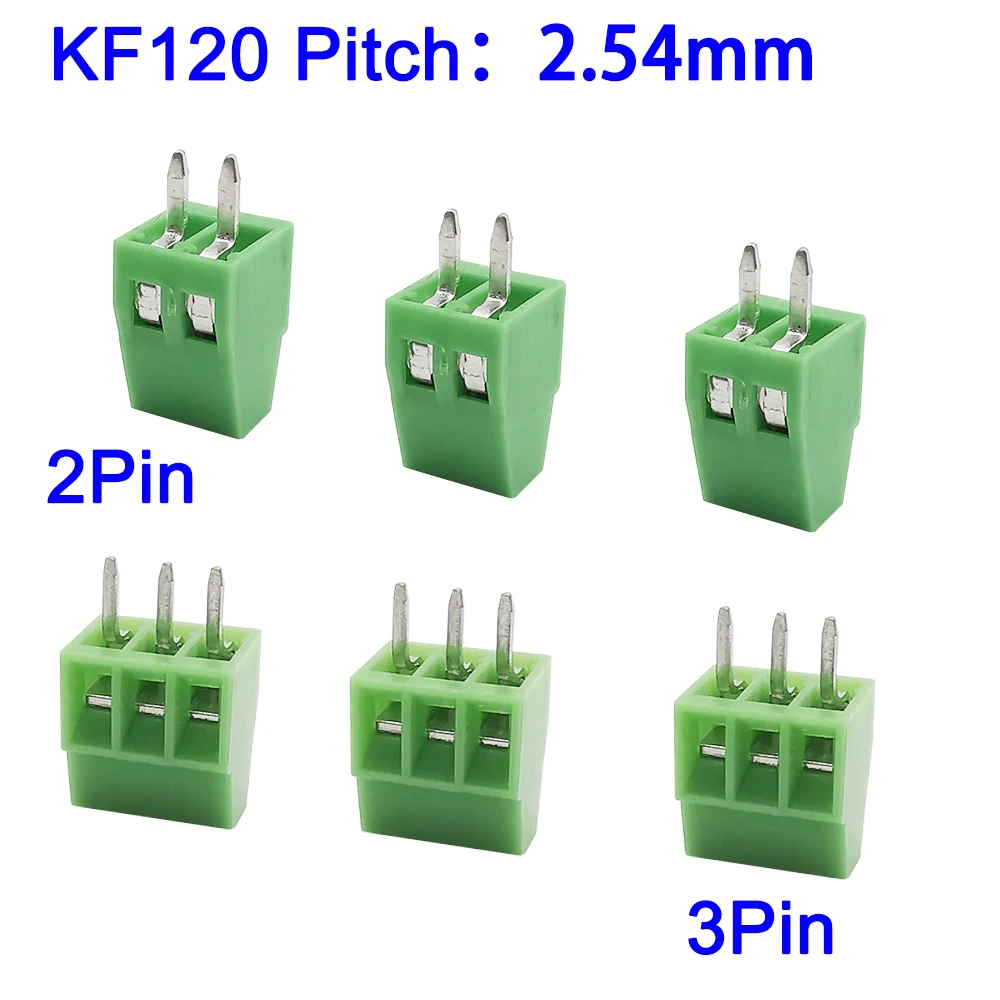 5/10 шт. мини KF120 2 54 мм 2Pin 3Pin PCB винтовая Клеммная колодка проводной коннектор Шаг 2PIN