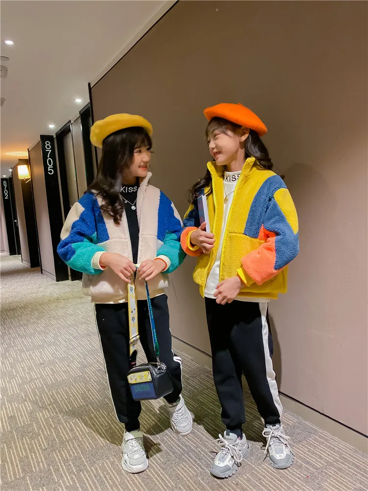 Утепленное кашемировое пальто, корейская детская одежда, хлопковое Стеганое пальто для девочек, модная верхняя одежда для девочек-подростков