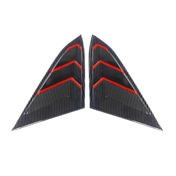 

1 Pair Air Vent Window Louver Cover Carbon Fiber Plastic Rear Parts Replacement