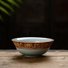 Керамическая s глазурь посуда для напитков китайский чайный набор кунг-фу чайная чашка чашки ручная роспись синий и зеленый керамический фарфор для улун чайные чашки