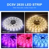 5V USB LED Strip 2835 Smart Hand Sweep Sensor Flexible DIY LED Light Pink Purple Ice Blue Backlight Light ► Photo 2/6