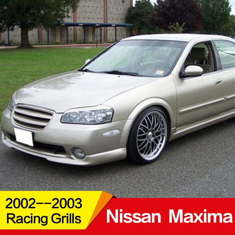 Подходит для гоночных грилей Nissan Maxima, 2002, 03 год, комплект кузова из углеродного волокна, переоборудование передней центральной гоночной решетки, аксессуары