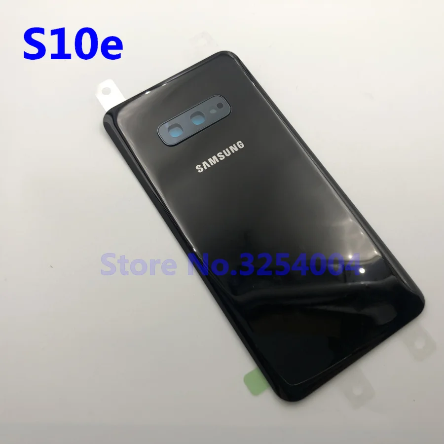 Для samsung Galaxy S10e G970 G970F SM-G970F задняя крышка батарейного отсека Корпус Запасные части+ стеклянная рамка объектива камеры