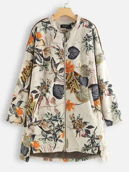 

5XL Female Large Size Coat 2019 Winter Women's Printed Long Sleeved Plush Women Coat Loose Top Female New