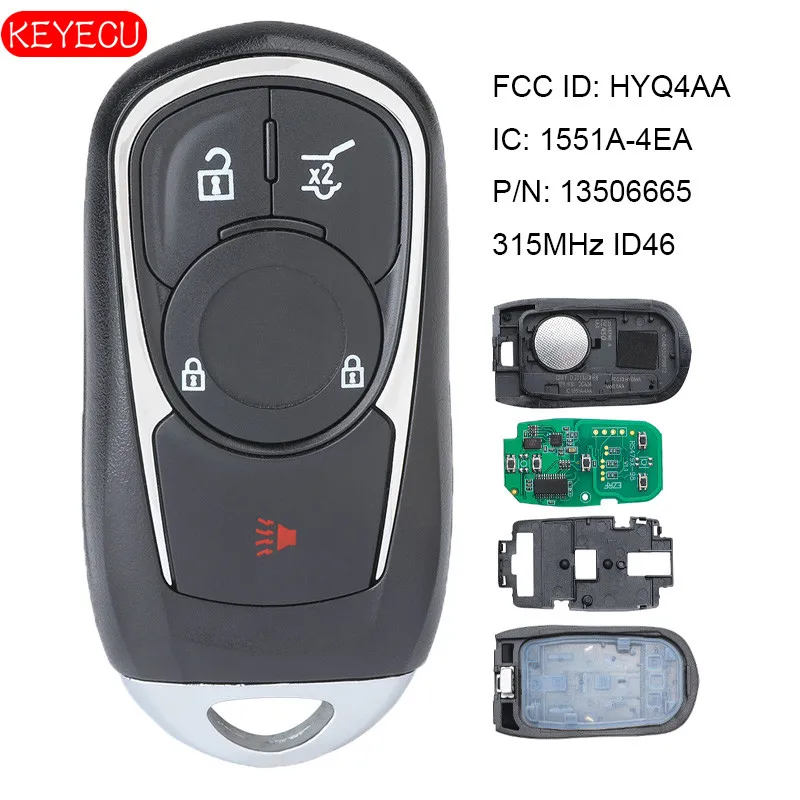 KEYECU Smart Key Promixity Remote 5 кнопок для Buick Encore 2017 2018 315 МГц FCC: HYQ4AA | Автомобили и мотоциклы