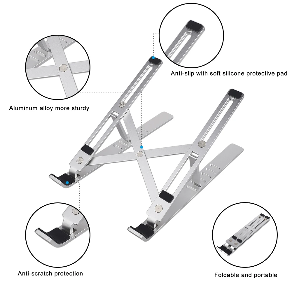 Laptop Stand for MacBook Pro Notebook Stand Foldable Aluminium Alloy Tablet Stand Bracket Laptop Holder for Notebook