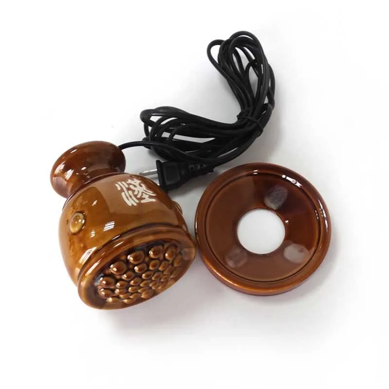 Ceramic moxibustion meridian scrapping han jiu pot heating temperature tool magnetic therapy energy meter |