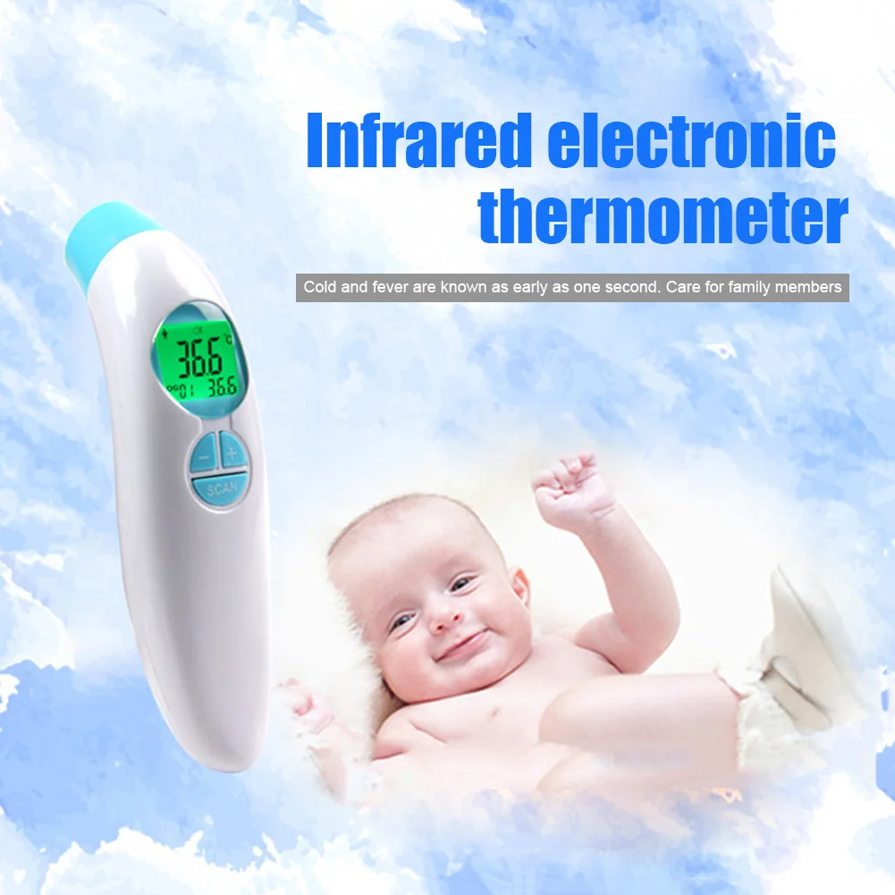 

Non-contact Forehead Infrared Thermometer Digital LED Backlit Hand-held Temperature Meter @M23