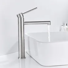 Stainless Steel Bathroom Mixer Faucet Sink Tap Single Handle Hole Hot and Cold Water Home Kitchen Hotel Faucets with Free Hose