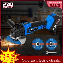 Prostormer 20V аккумуляторная электрическая угловая шлифовальная машина Литиевая Батарея Перезаряжаемые шлифовальный станок 115 мм полировка Мощность инструменты