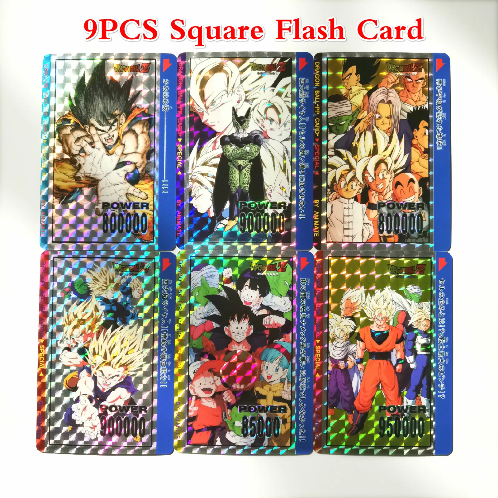 10 шт./компл. супер Dragon Ball Z PP героев карточной ультра инстинкт персонажи Гоку, Веджета, игровая коллекция карт - Цвет: 9pcs Square Flash