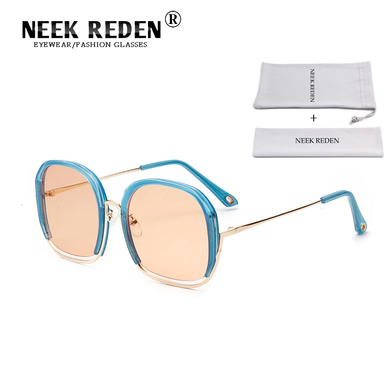 

2019 NEW Arrival Half Frame Brand Designer Women Sunglasses Colorful Retro Oversized Sun Glass Rimless Fashion Eyeglasses NK572