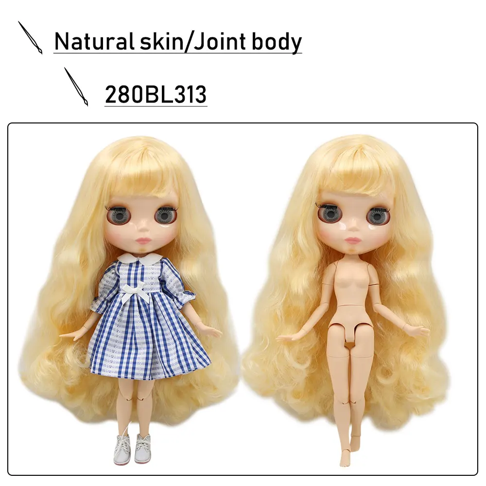 ICY 1/6 Blyth Подгонянная Обнаженная кукла с натуральной кожей тела, глянцевое лицо для ребенка подарок, игрушка
