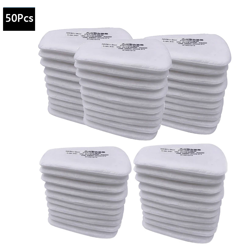 

20/60Pcs Industry Spraying Painting Dust-proof 5N11 Cotton Filters Replaceable For 6200/7502/6800 Chemical Respirator Gas Mask