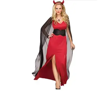 

Evil Queen Vampire Costume anime cosplay disfraz halloween costumes for women mujer disfraces fantasia Red witch game uniform