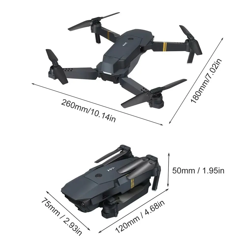 Складной Радиоуправляемый Дрон X88 Wi Fi FPV с HD камерой удержание высоты Безголовый