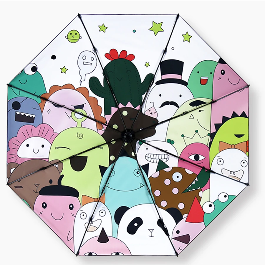 Super Light Button Small Umbrella Woman Funny Mini Umbrella Kids Resident Evil Umbrellas Paraguas Infantil Knuckle Brass 50KO052