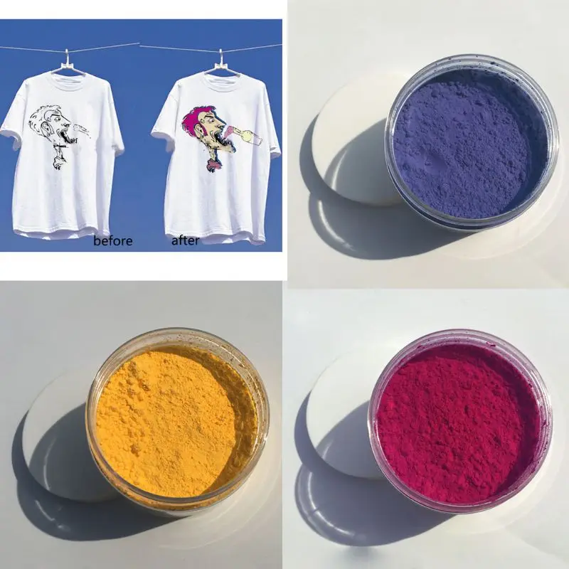 

UV Color Change Pigment Powder Exposed to Sunlight or UV Light Resin Jewelry DIY