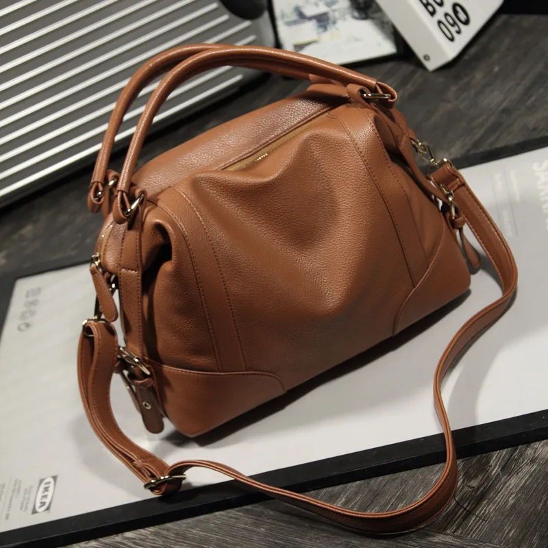 

WOMEN'S Bag Bag 2019 New Style WOMEN'S Bag Western Style Travel Handbag Solid Color Shoulder Bag Women's
