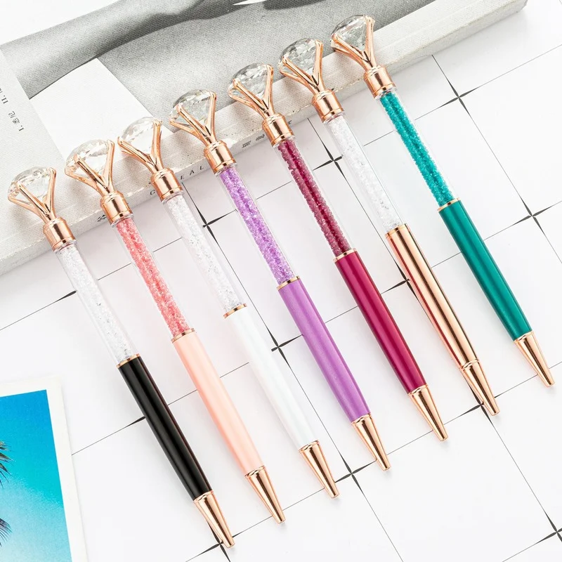 Random Color NUOBESTY 8pcs Diamond Ballpoint Pens Gel Ball Pens Cute Stationary Gifts for School Supplies Students Office Home Random Color NUOBESTY 8pcs Diamond Ballpoint Pens Gel Ball Pens Cute Stationary Gifts for School Supplies Students Office Home