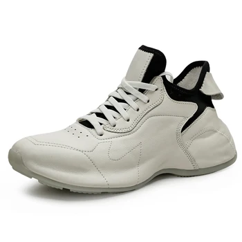 

Leisure shoes Genuine Leather Bottom White Shoes Mens Fashion all-match cowhide breathable sneaker fashion men casual shoes