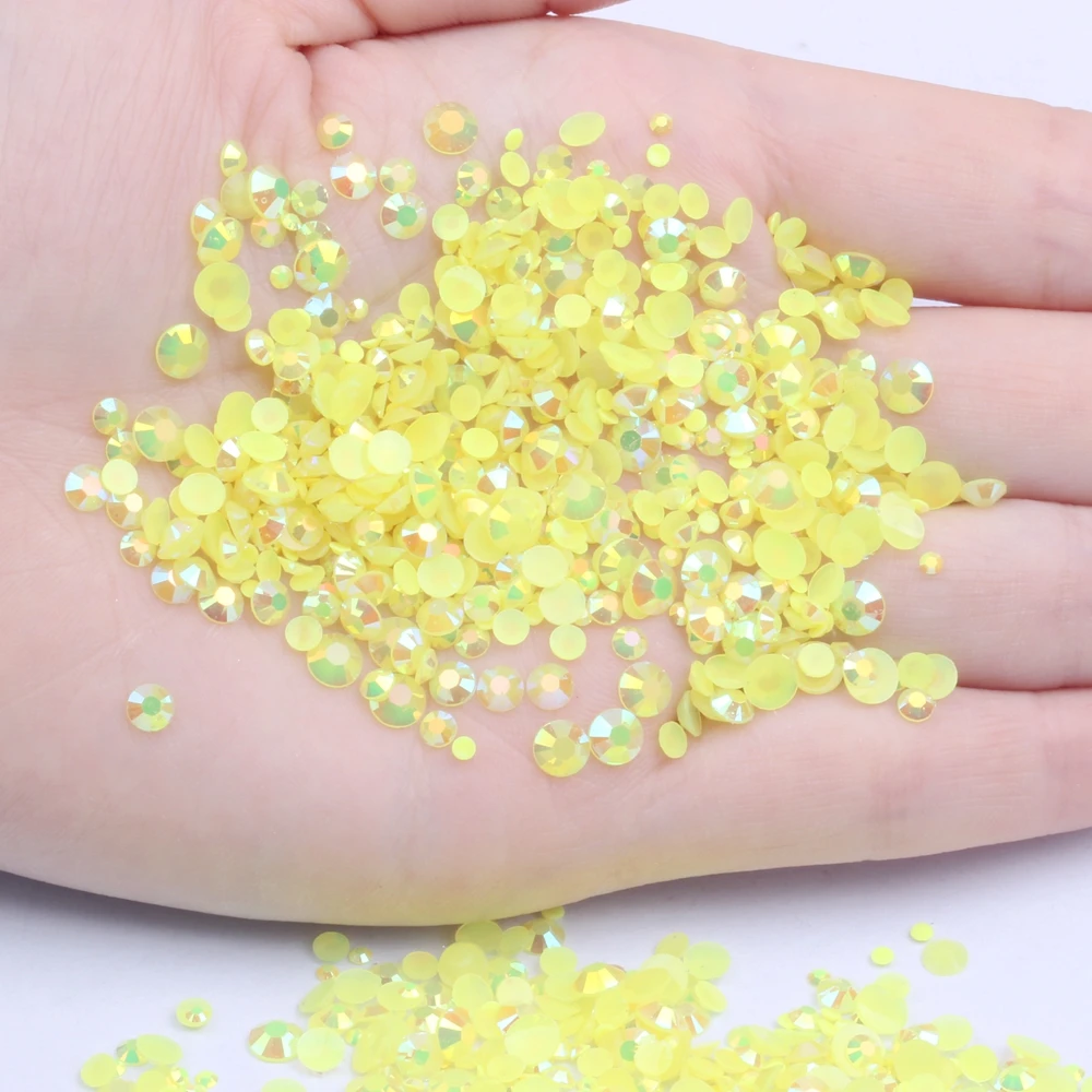 DIY Nail Gems 1000pcs 2 3 4 5mm Mixed Sizes Resin Rhinestones Flatback Round Glue On Non Hotfix Stones Appliques For Craft Badges Fabric & Sewing Supplies