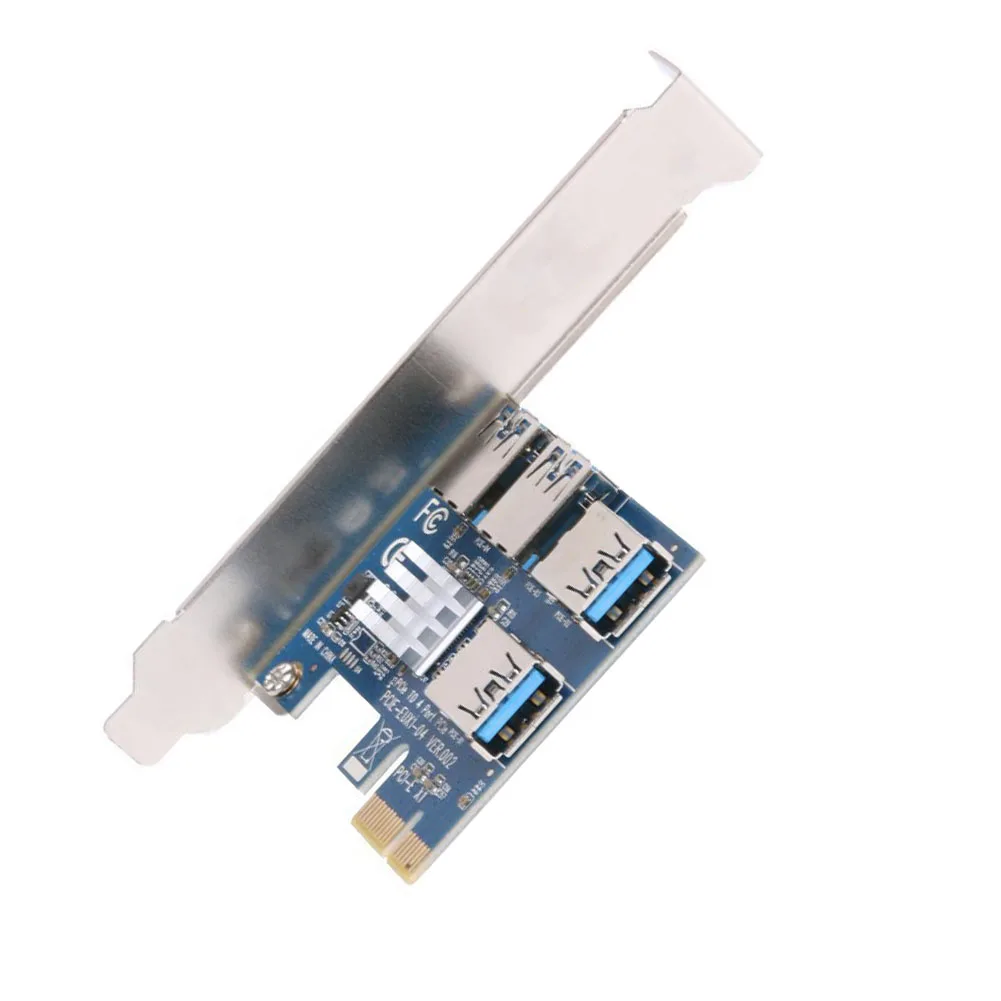 PCIe 1 4PCI Express 16X Слоты Riser Card PCI E 1X к внешнему 4 e слот адаптер порт мультипликатор