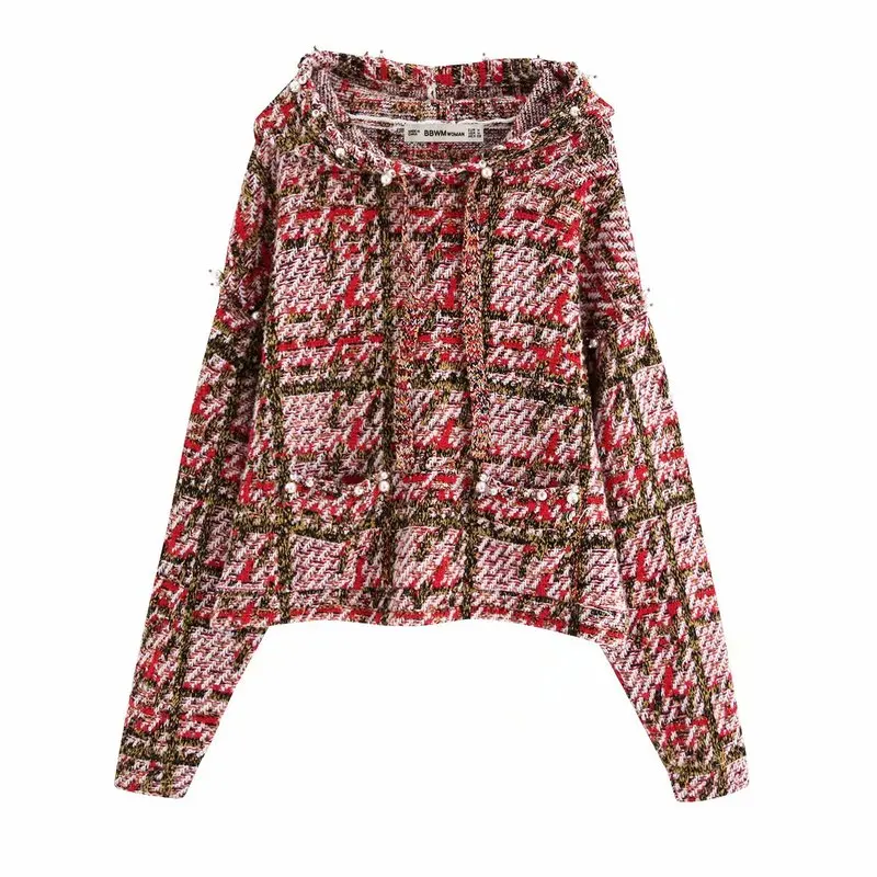 Woah Fashion Bb102-9732 European and American fashion style knitted Hoodie | Женская одежда