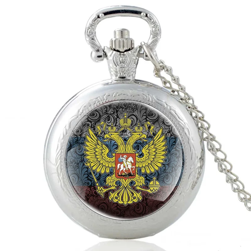 Антикварные советские герои Сталин кварцевые карманные часы винтажные для мужчин и женщин бронзовая подвеска ожерелье Подарки - Цвет: P503-Silver