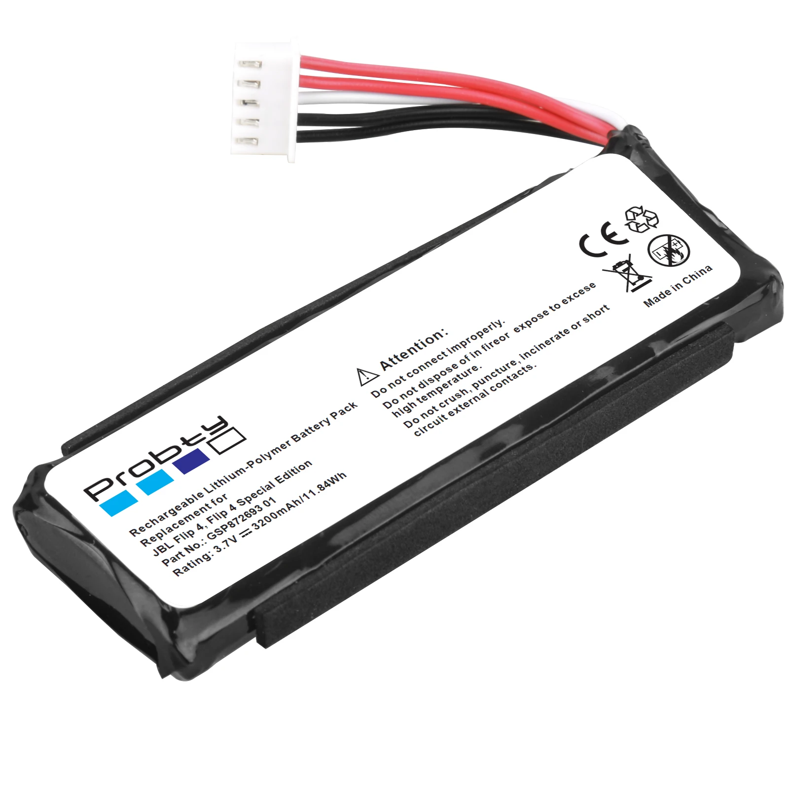 Batteria per JBL Carica 4 JBL Flip 4, di Vibrazione 4 Edizione Speciale 3.7V 3200mAh GSP872693 01 22