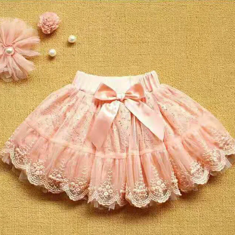 4, 5, 6, 78 лет кружевное розовое юбка-пачка для маленьких девочек леггинсы с юбкой принцессы, украшенной бантами Танцы вечерние свадебные одежда дикий ребенок Детская юбка с кружевом