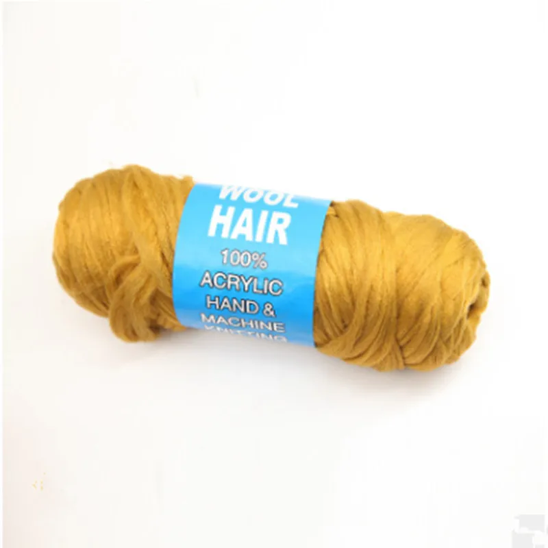 1 шт. полипропиленовое волокно волосы искусственные замки косички скручивания Вязание Синтетическая Пряжа QDD9711 - Цвет: Yellow