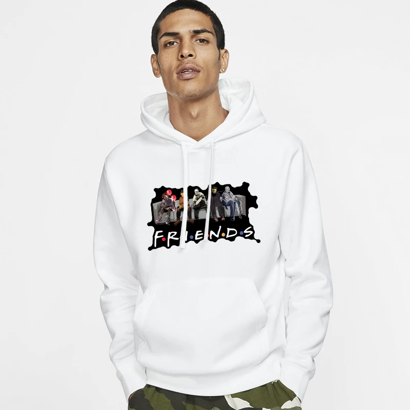 hoodies 1 Мужская толстовка с принтом «Друзья ТВ-шоу» Харадзюку, новинка, осенне-зимний пуловер, Повседневная белая мужская одежда, обычные пальто - Цвет: hoodies 1