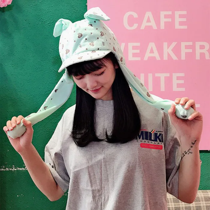 Women Girl Sun Hat Pinching Ear Airbag Ear Up Dance Toy Hats for Summer Beach NGD88