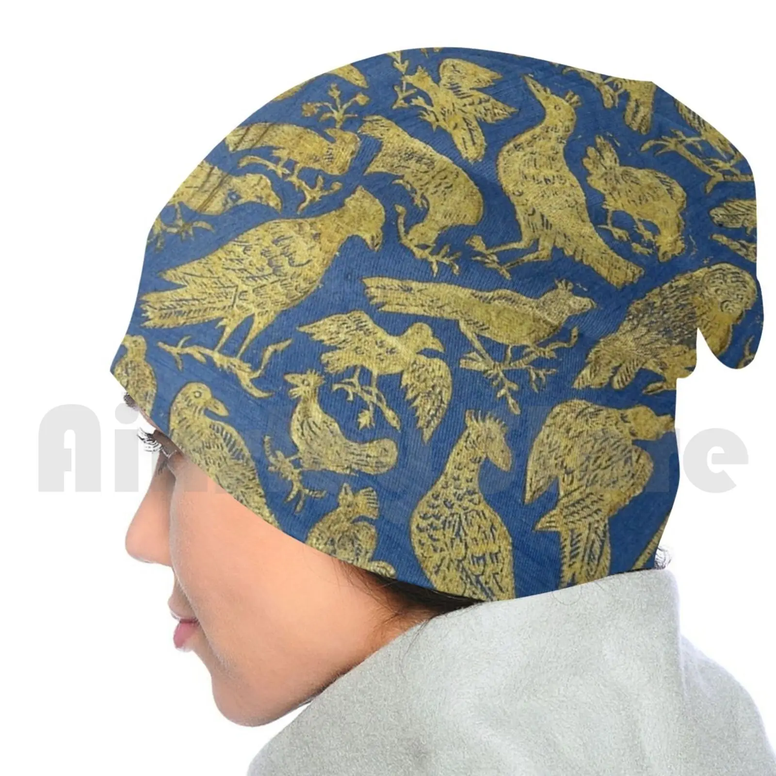 Birds With Twigs And Fruits Beanies 