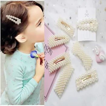 

New Children Girls Hair Clips Cute Pearl Hair Pin Kids Hairpin Fashion Princess Girls Hair Accessories