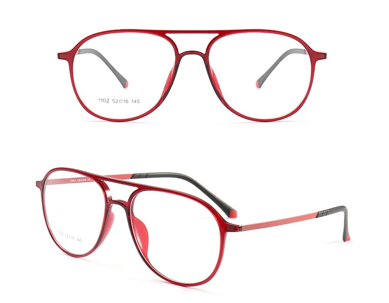 CUBOJUE(6,2 г) Вольфрамовая оправа для очков Мужская Женская ультра-легкая складная оправа для очков мужские близорукость авиационное видение - Цвет оправы: Красный
