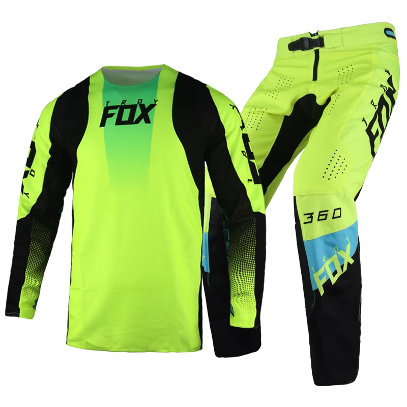 

360 Dier Jersey Pant Combo Troy Fox 2022 Motocross Gear Set MX Racing Suit Dirt Bike Off-road Motorcycle Bicycle Riding BMX