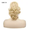 WIGSIN Synthetic Short Wavy Curly Ponytail 12Inch Claw Clip in Hair Extension Brown Blond Hairpiece for Women 5